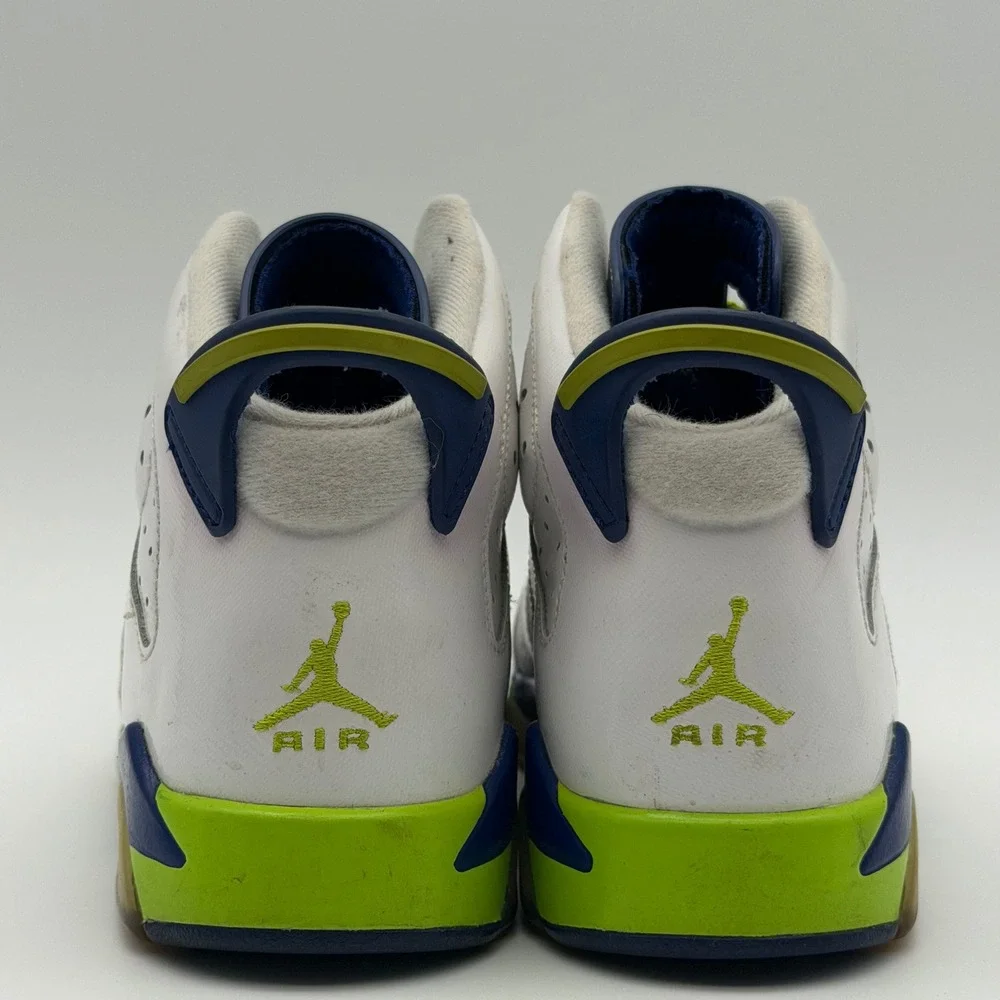 Jordan 6 Retro Fierce Green‎ Seahawk White Blue Green 543390-108 6.5Y 8W NB
